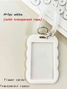 1/2 件带挂绳的纯色卡片套，适合学校学生、办公室返校使用的简易多用途卡片夹 - 彩色 - 查看 14