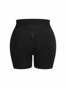 Easithlete Shorts esportivos casuais lisos e estampados plus size
