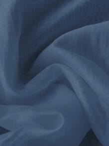 GlowEve 蝴蝶结休闲度假衬衫，优雅气质 - 藏蓝色 - 查看 3