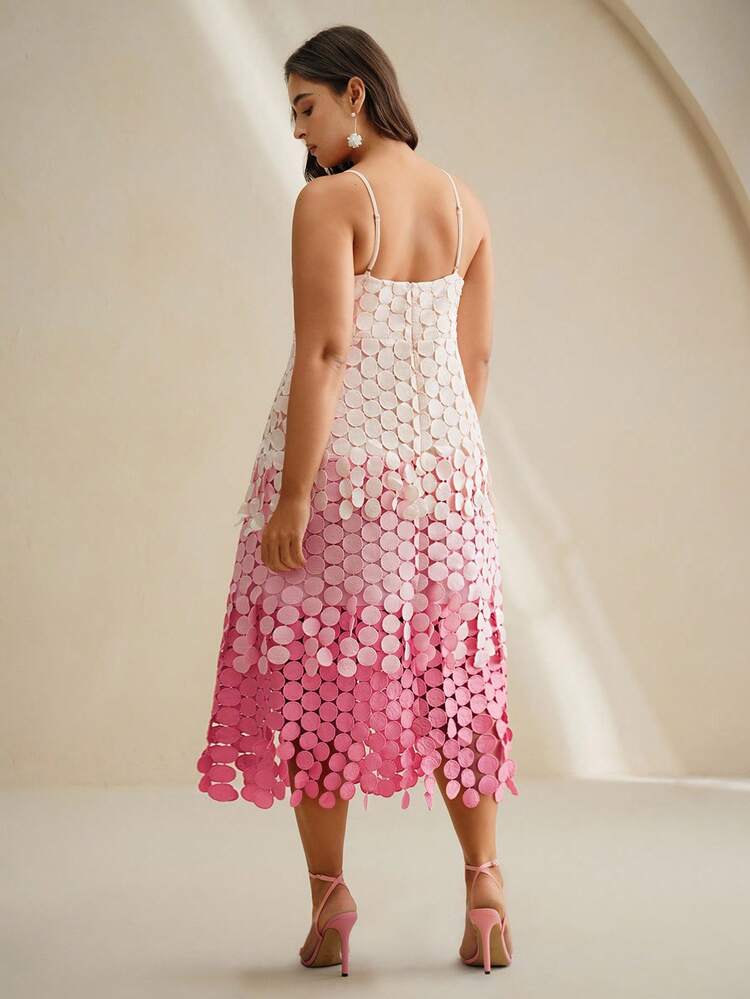 Anewsta Circular Tassel Hollow Out Embroidery High Waist Slip Dress, Flowy & Breathable, Summer Outfit For Women, Festival