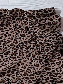 EMERY ROSE Plus Size Casual Leopard Print Shirt, Suitable For Summer Chic Blouses For Women