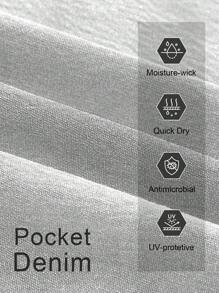 Women's Loose Fit Pockets Drawstring Waist Casual Denim Pants Outdoor Pants For Hiking Sun Protection Lightweight Quick Dry Hiking - Grey - View 9