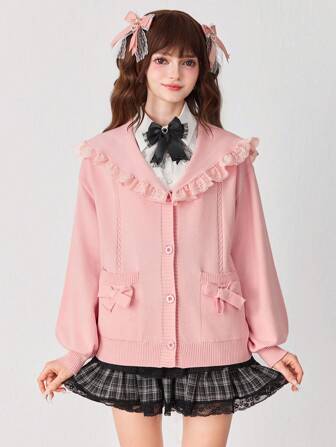 J-Fashion Autumn Jirai Kei Hime Gyaru Harajuku Casual Cardigan For Women