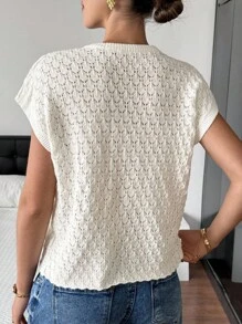 SHEIN Frenchy Áo len chui đầu tay ngắn họa tiết mặt trời kim loại dành cho nữ, Áo len chui đầu không tay đa năng, Áo len chui đầu không tay cổ tròn màu trơn, thích hợp mặc đơn vào mùa thu, Áo len nhiều lớp mùa đông, Nút kim loại trang trí mặt trời, Vải áo len họa tiết hình học ren, Vải áo len ấm áp có họa tiết sang trọng, Dáng ngắn ôm sát, Áo len chui đầu cổ tròn, Thời trang đơn giản thường ngày để đi làm, Áo len nữ, Áo len chui đầu dành cho nữ, Áo len chui đầu dành cho nữ, Quần áo mùa thu, Quần áo mùa đông, Tiệc chiêu đãi, Phụ nữ phong cách Old Money - Màu be - Xem 2