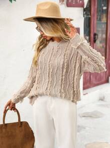 Travachic Winter And Autumn Casual Date Sweaters, Winter And Autumn Women's Crew-Neck With Wave-Shaped Bottom Summer Vacation Sweaters, Summer Beach Tops For Holidays, School Uniforms, Very Simple Outfits, Women's Country Outfits, Office Wear, Old Money Style Outfits, Teacher Outfits, Date Outfits, Graduation Season, Women's Sweaters