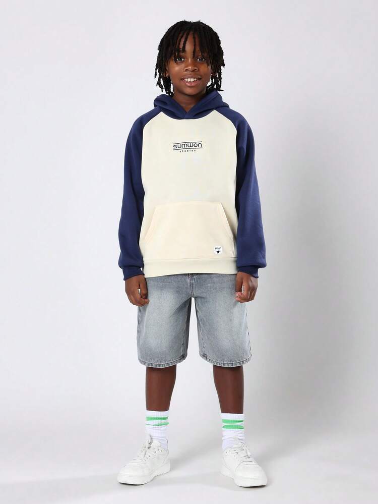 Raglan Hoodie With Centre Pocket