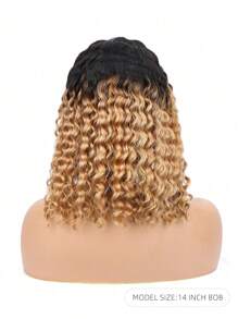 1B/27 Ombre Blonde Color Deep Wave Bob Wigs T Part Lace Closure Human Hair Short Bob Wigs - SNATURAL/27 - View 3