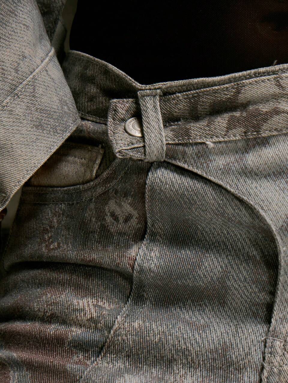 Low Rise Abstract Print Flared Denim Jeans,Dark Green Summer Streetwear Night Out Western Festival Elegant Y2k Cute 90's Boho Midwest Chic Fall