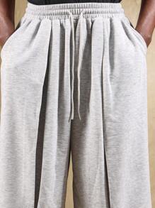 SUMWON 超大百慕大运动短裤高腰抽绳家居服超长及膝宽松休闲舒适运动