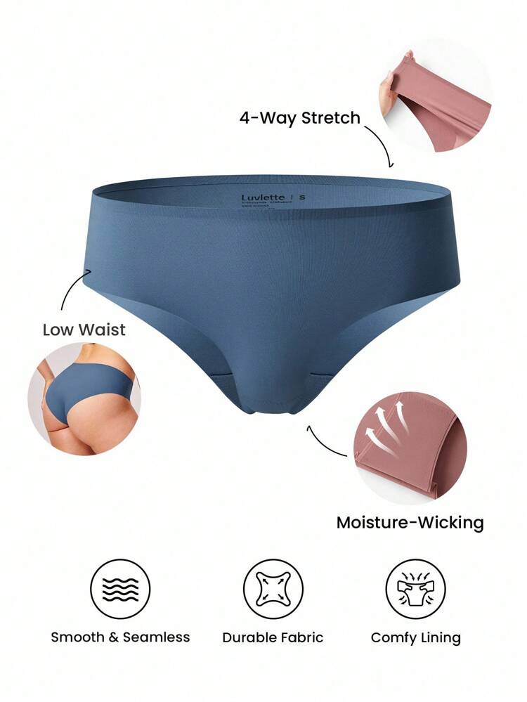 4er-Pack Seamless Höschen Mit Niedrigem Bund Für Damen - Grundausstattung Unterwäsche