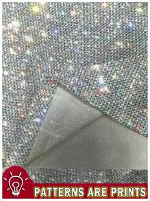 INAWLY Women's V-Neck Long Sleeve T-Shirt With Full-Width Crystal Diamond Pattern Digital Printing, Casual Style For Spring And Autumn For Spring Fall Cloth For Women - Multicolor - View 3