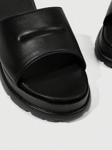 HighSole Damen Plateau-Pantoffeln, Outdoor-Sommer-Mode rutschfeste und strapazierfähige Keil-Sandalen für den Strand, Großhandel - Schwarz - Übersicht 7
