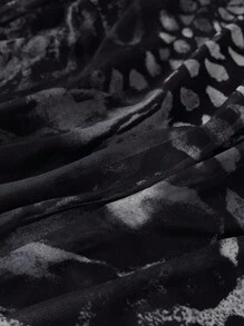 INAWLY Plus Size Minimalist Print Strapless Dress - Black - View 6