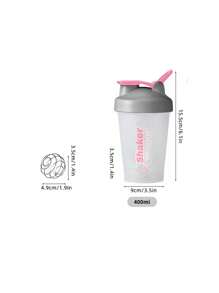 1 pieza Botella mezcladora deportiva para proteínas con agitadores, botella deportiva, botella de agua para exteriores