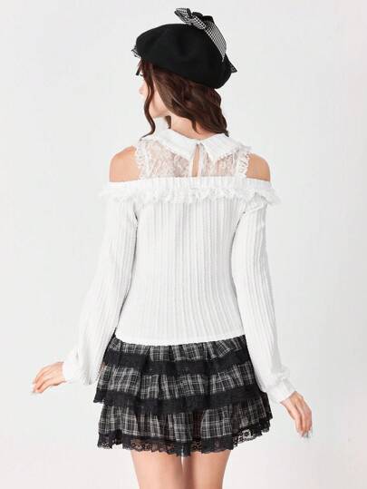 Our EDITION Kawaii Hime Gyaru Sweet Off Shoulder 2 In 1 Women T