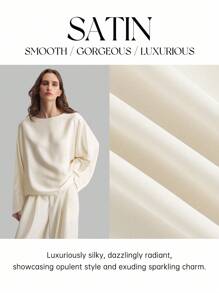 Ontre 2025新款女装系列，百搭实用。特色：船领长袖上衣，廓形独特，缎面面料，超大袖口，简约优雅的商务休闲装。此外，还有杏色船领长袖上衣，复古风的返校季风格，以及低调精致的都市通勤高品质商务休闲办公装。高端机场时尚。