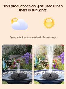 Teckwe Solar Fountain Pump,Solar Fountain For Bird Bath Free Standing Floating Water Fountain Solar Powered Fountain Pump For Bird Bath, Garden,Pond,Pool,Outdoor