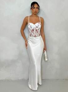 SHEIN PETITE 女士花卉印花紧身衣