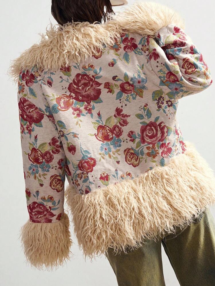 Bohemela Women's Casual Boho Vacation Woven Regular Jacket, Autumn/Winter,Fall - Apricot - View 7