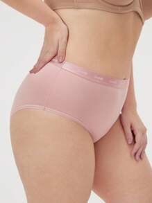 LUVLETTE Plus 3 条装棉质高腰女士内裤套装-亮色