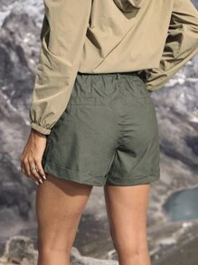 Flexra Women's Cargo Pocket Loose Casual Denim Shorts Outdoor Pants For Hiking Sun Protection Lightweight Quick Dry