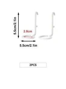 SHEIN Basic living 2入組金屬洞板配件c型掛鉤用於整理工具廚房器具掛在洞板上,洞板掛鉤體育設施存儲(白色) - 白色 - 查看 8