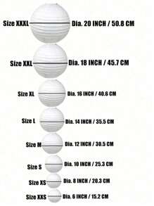 SHEIN 2 Stücke weiße runde Papierlaterne Set für Hochzeit, Party, Weihnachten, Jubiläum Dekoration, DIY Malerei Requisiten Lampenschirm - Weiss - Übersicht 7