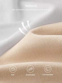 LUVLETTE 3 件装高腰透气基本款棉质内衣女士内裤套装 - 朴实舒适