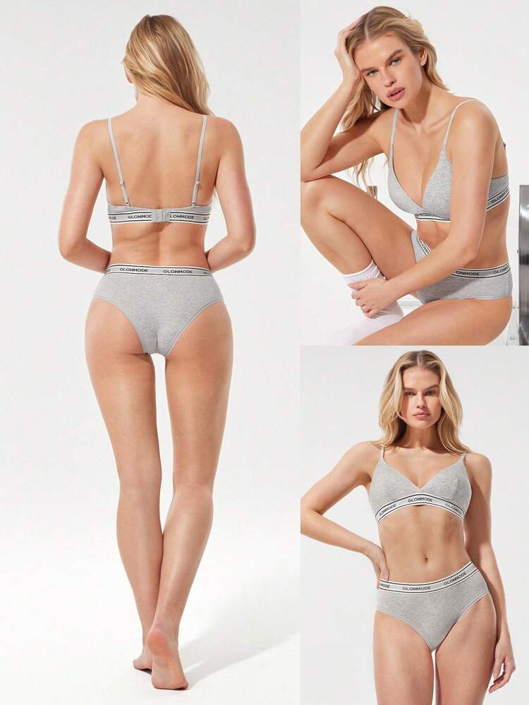 ソフトグロー 調整可能なストラップ 取り外し可能なカップ ブランド入りエラスティックバンド クロスオーバーVネック カミブラレット ローインパクト デイリーカジュアル