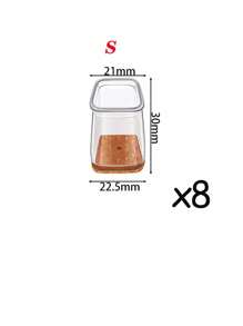4/8/16/24件方形椅腿地板保护垫、硬木地板家具垫、椅腿家具滑块、椅子矩形地板保护垫、硅胶椅腿盖，有效保护地板和桌腿 - 棕色 - 查看 23