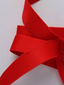 男士纯色金属装饰镂空性感内裤 - 紅色 - 查看 5