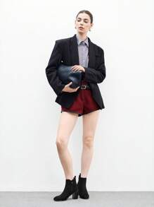 CUCCOO BIZCHIC 女士时尚百搭简约高跟踝靴 - 黑色 - 查看 10