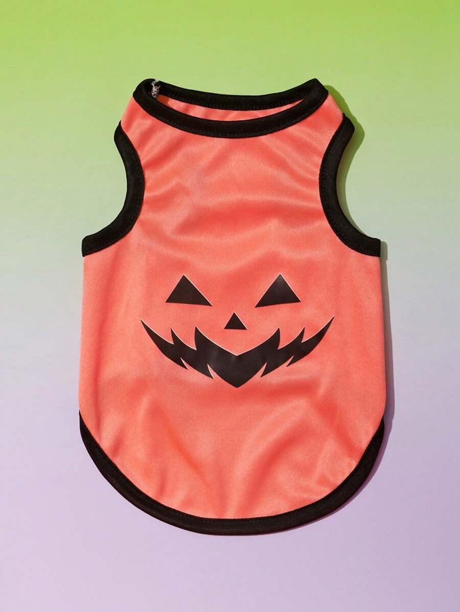 PETSIN 1 Peça Colete Estampado para Animais de Estimação Tema Halloween - Multicolorido - Visão 1