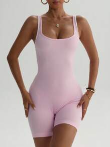 Dewbera 休闲户外修身宽肩带交叉后背女式运动紧身衣