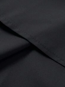 Manfinity Mode Men's Black Long Sleeve Casual Business Shirt, Fall - Black - View 8