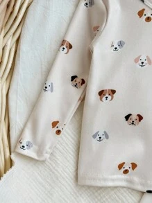 2 件装男婴可爱小狗图案针织柔软舒适长袖睡衣套装 - 彩色 - 查看 4