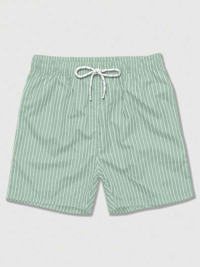 Street Life Pantaloncini casual da uomo con vita con coulisse e righe, versatili e morbidi