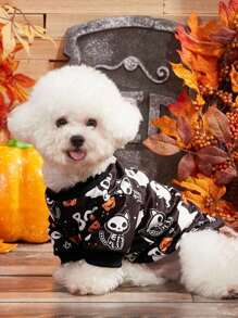 PETSIN 宠物万圣节可爱南瓜印花 Boo 猫狗可穿戴 1 件 - 彩色 - 查看 5