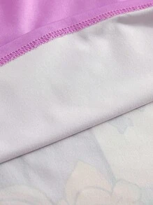 Elladie kids Đầm thời trang thường ngày cổ tròn họa tiết kỳ lân hoạt hình dễ thương cho bé gái, ôm sát eo, thích hợp cho tiệc tùng ngày lễ, kỳ nghỉ, mùa hè - Màu tím - Xem 7