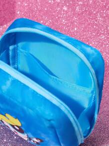 THE POWERPUFF GIRLS X SHEIN 1 件涤纶图案储物袋，可用作卫生巾架、电子产品收纳袋、小物品袋、泡泡、花朵、毛茛、友谊、爱情 - 彩色 - 查看 8