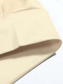 ROMWE MEN Anime 男士休闲龙纹连帽卫衣，秋冬 - 杏色 - 查看 5