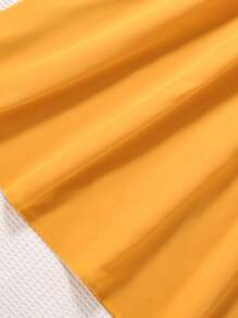 Tween Girls Yellow Geometric Print Patchwork Fringe Dress - Yellow - View 4