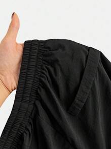 JNSQ Back To School Clothes, Tween Girls And Boys Casual Sports Cargo Pants, Tween Girl Elastic Waist Color Block Reflective Loose Wide Leg Sports Pants - Multicolor - View 9