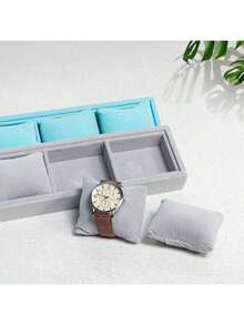 1 buah Bantal Beludru Es Berkualitas Tinggi Satu Lapisan, Tempat Penyimpanan Jam Tangan, Gelang, Kotak Display, Organizer, Kotak Penyimpanan, Hadiah Perjalanan - MultiWarna - View 4