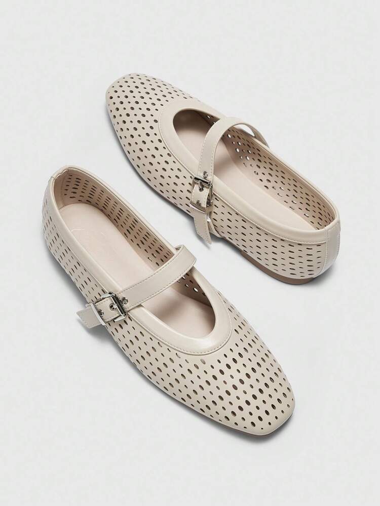 CUCCOO BIZCHIC Women's Fashion Commuter Versatile Casual Mary Jane Flat Shoes For Christmas Spring Shoes