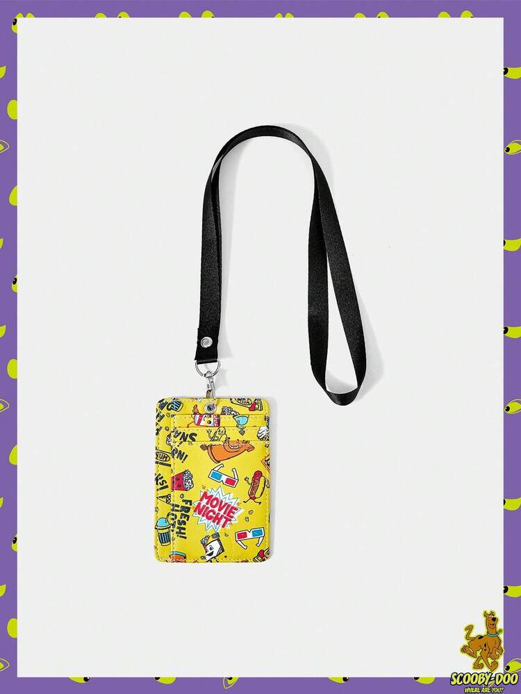 SCOOBY-DOO X SHEIN Cartoon Pattern Cute Card Holder - Yellow - View 1