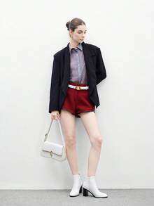 CUCCOO BIZCHIC 女士时尚侧拉链设计高跟踝靴 - 白色 - 查看 10