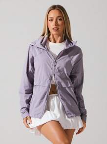 Fluxe 女士休闲户外运动防晒外套宽松轻薄透气干爽舒适防水防紫外线50+轻薄户外秋冬女装