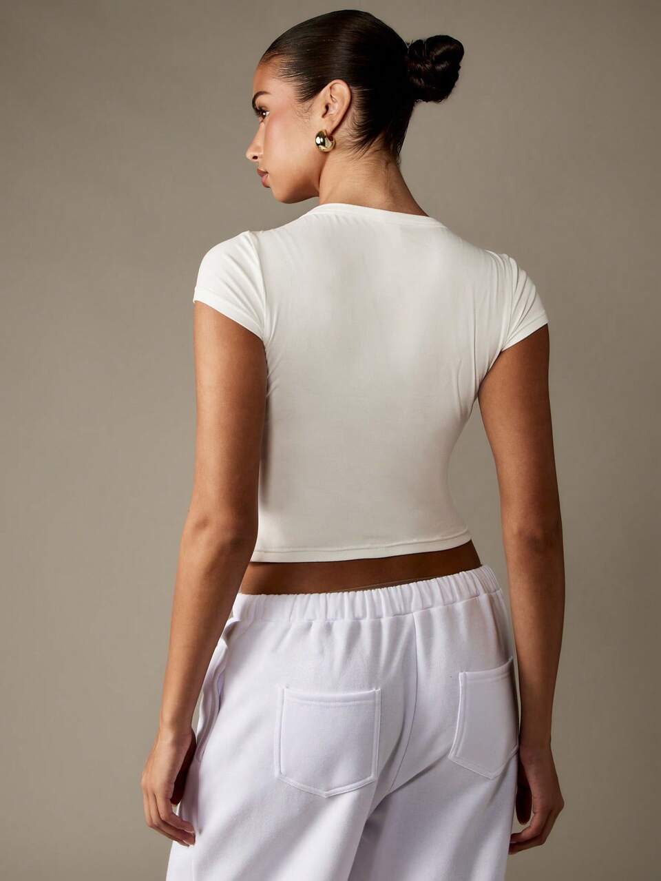 MISSGUIDED Retro-Baby-T-Shirt mit Midtown Manhattan-Print und Henley-Ausschnitt