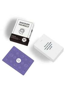 1 副自我发现卡牌，家庭聚会棋盘游戏活动，社交对话、派对、课堂活动的励志道具